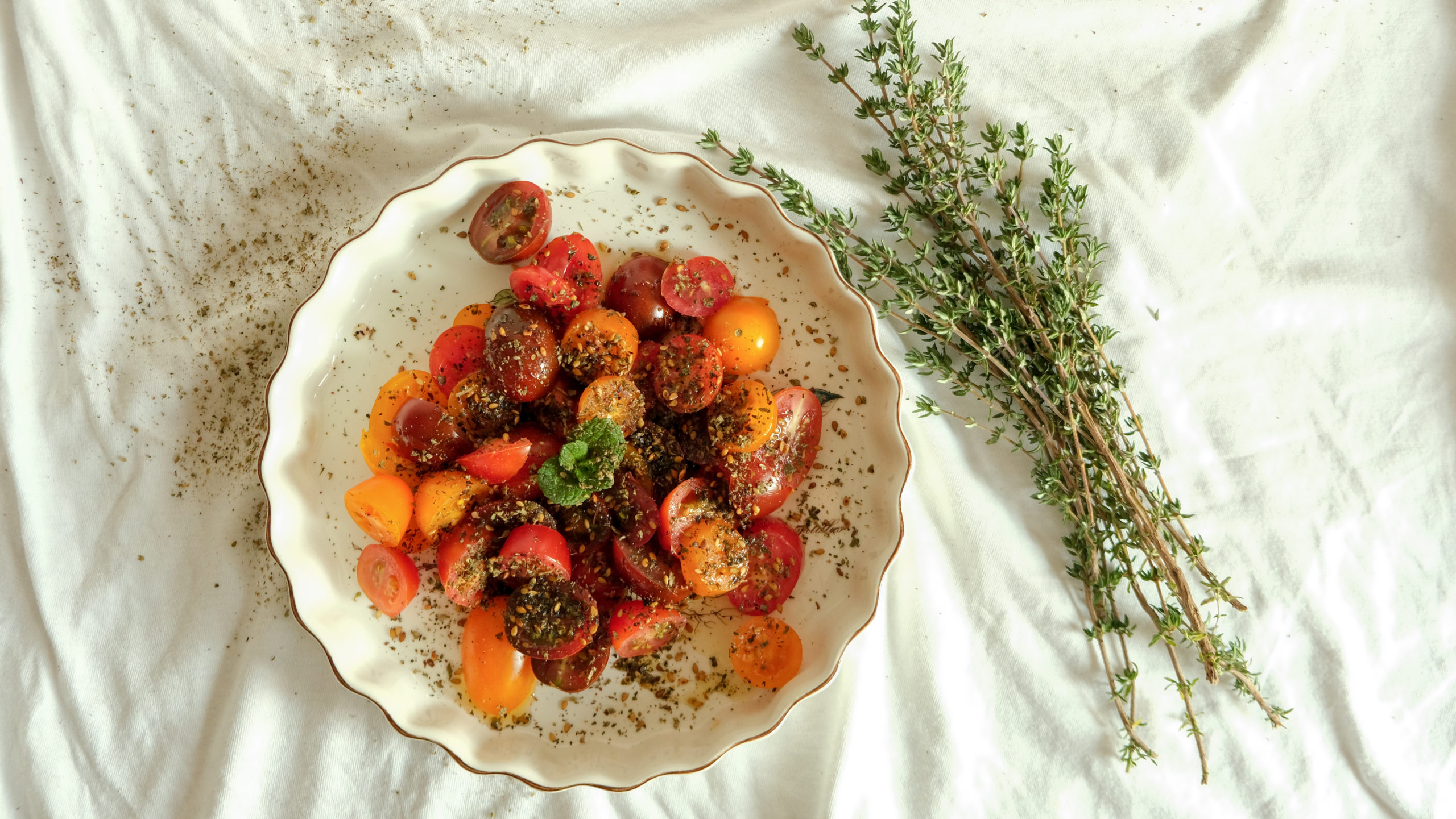 Salade de tomates au zaatar